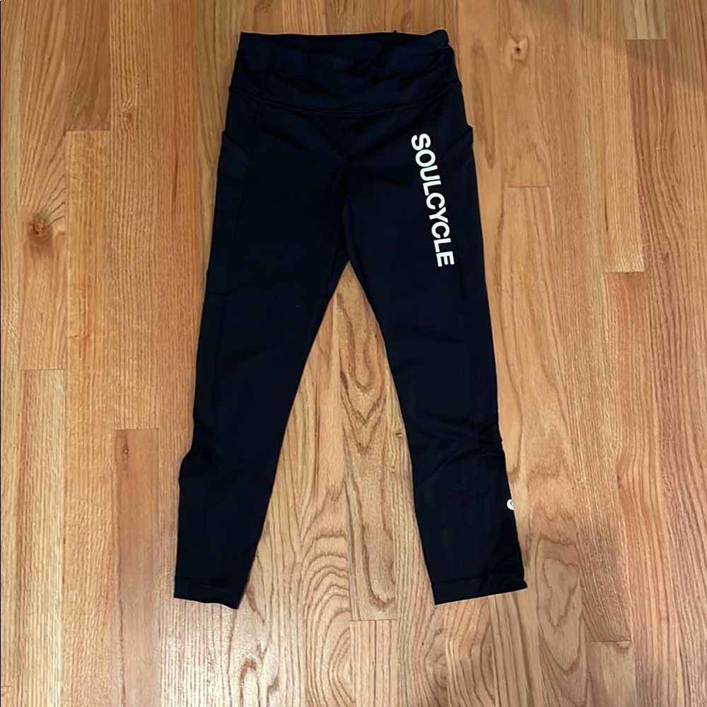 SoulCycle Black Leggings Athletic Stretchy Design